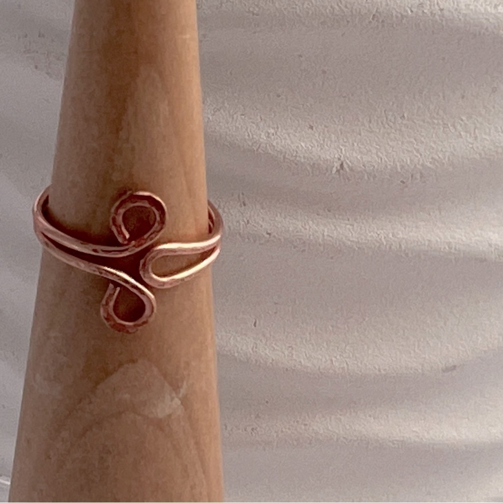 Copper Toe Ring Adjustable - Picture 12 of 13